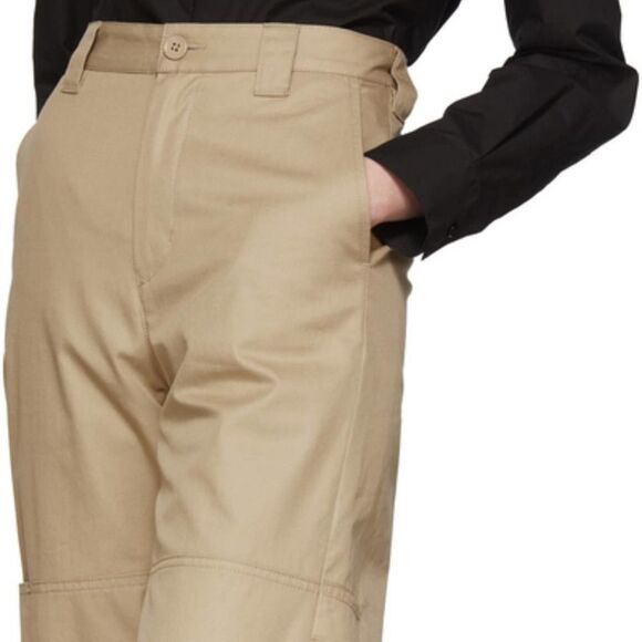 MAISON MARGIELA Double Knee Trousers S52532 Chino Pants Wide Leg Mid Rise Bottom - Picture 2 of 9